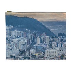 Aerial Cityscape Quito Ecuador Cosmetic Bag (xl) by dflcprintsclothing