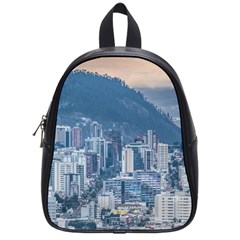 Aerial Cityscape Quito Ecuador School Bag (small) by dflcprintsclothing