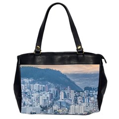 Aerial Cityscape Quito Ecuador Oversize Office Handbag (2 Sides) by dflcprintsclothing