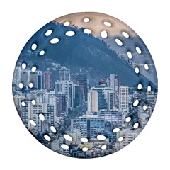 Aerial Cityscape Quito Ecuador Ornament (round Filigree) by dflcprintsclothing