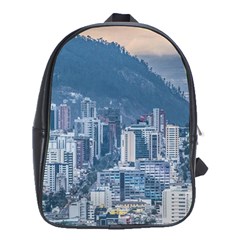 Aerial Cityscape Quito Ecuador School Bag (xl)