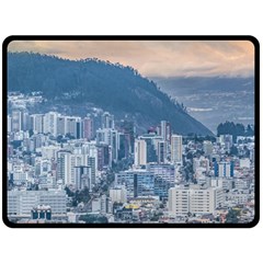 Aerial Cityscape Quito Ecuador Double Sided Fleece Blanket (large)  by dflcprintsclothing