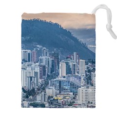 Aerial Cityscape Quito Ecuador Drawstring Pouch (4xl) by dflcprintsclothing