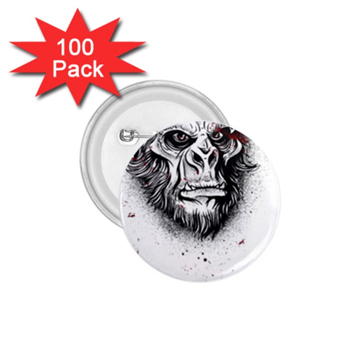 Monster Monkey from the woods 1.75  Buttons (100 pack) 