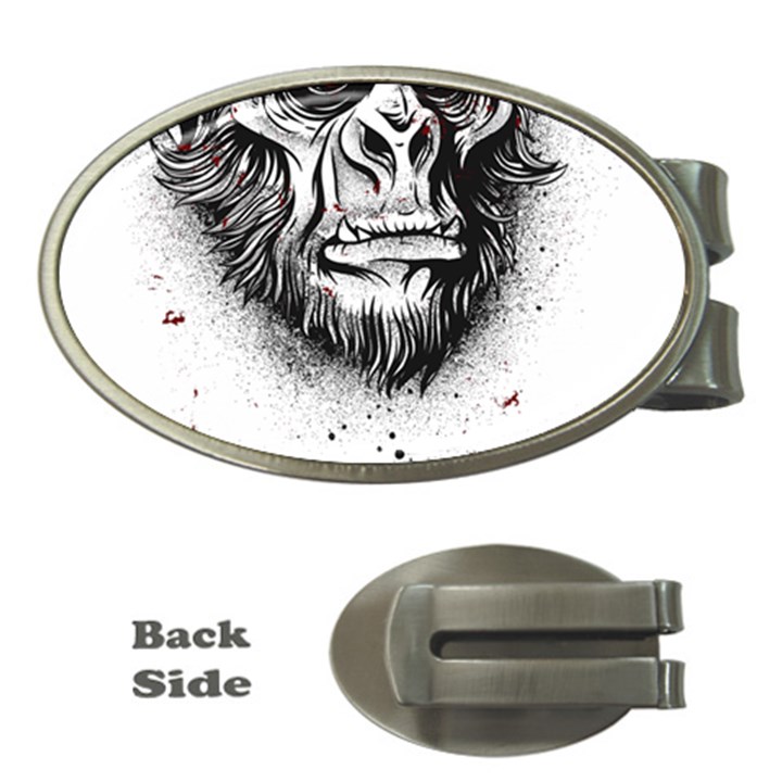 Monster Monkey from the woods Money Clips (Oval) 