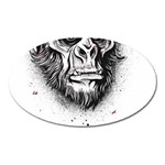 Monster Monkey from the woods Oval Magnet Front