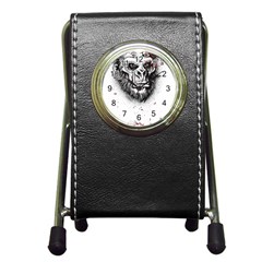 Monster Monkey From The Woods Pen Holder Desk Clock by DinzDas