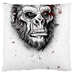 Monster Monkey From The Woods Large Cushion Case (one Side) by DinzDas