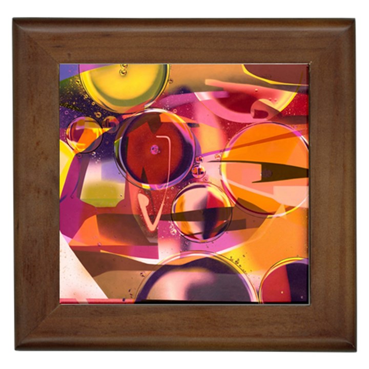 Fractured Colours Framed Tile