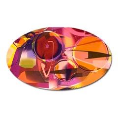 Fractured Colours Oval Magnet by helendesigns