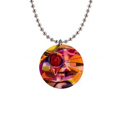 Fractured Colours 1  Button Necklace