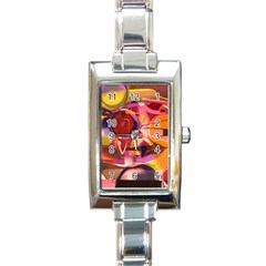 Fractured Colours Rectangle Italian Charm Watch