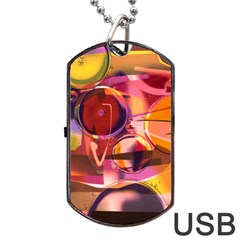 Fractured Colours Dog Tag Usb Flash (two Sides) by helendesigns