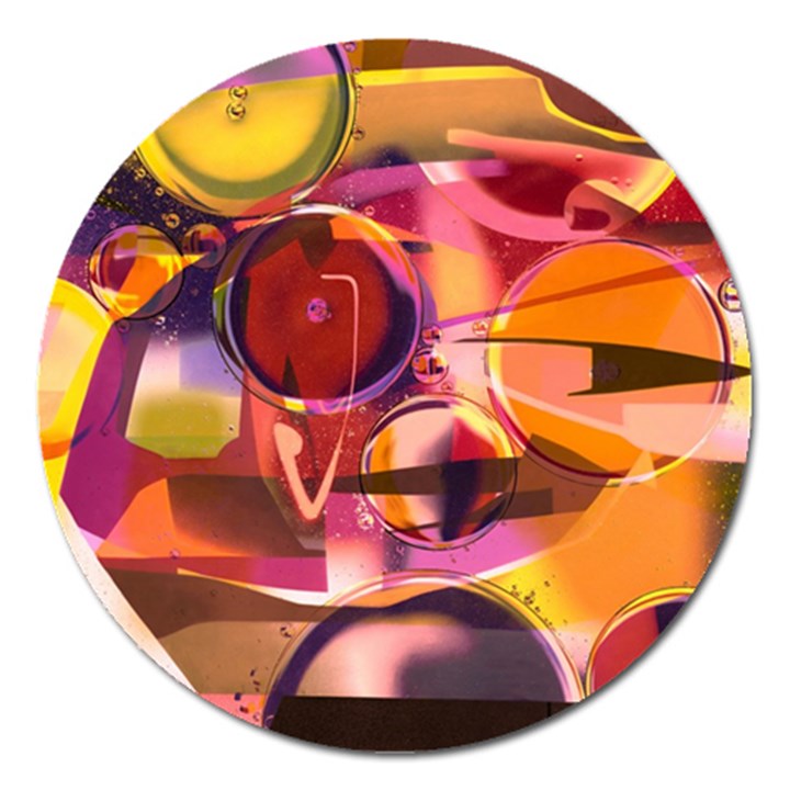 Fractured Colours Magnet 5  (Round)