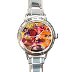 Fractured Colours Round Italian Charm Watch