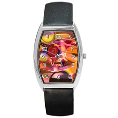 Fractured Colours Barrel Style Metal Watch