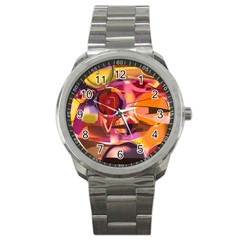 Fractured Colours Sport Metal Watch by helendesigns