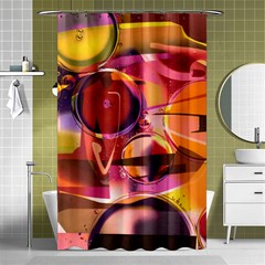 Fractured Colours Shower Curtain 48  X 72  (small)  by helendesigns