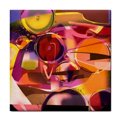 Fractured Colours Tile Coaster by helendesigns