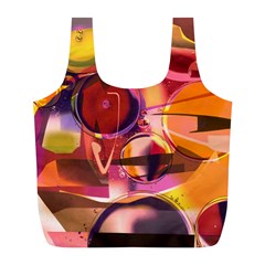 Fractured Colours Full Print Recycle Bag (l) by helendesigns