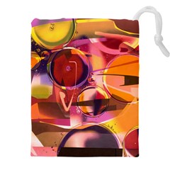 Fractured Colours Drawstring Pouch (5xl) by helendesigns