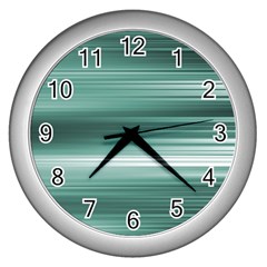 Tech Abstract Print Wall Clock (silver) by dflcprintsclothing