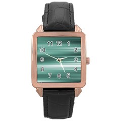 Tech Abstract Print Rose Gold Leather Watch 