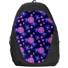 Pink and Blue Flowers Backpack Bag