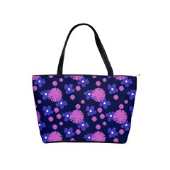 Pink And Blue Flowers Classic Shoulder Handbag by bloomingvinedesign