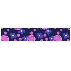 Pink And Blue Flowers Large Flano Scarf  by bloomingvinedesign