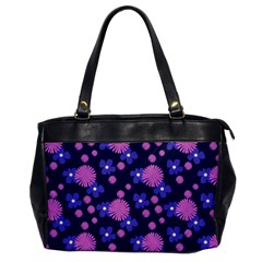 Pink And Blue Flowers Oversize Office Handbag by bloomingvinedesign