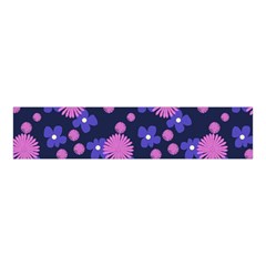 Pink And Blue Flowers Velvet Scrunchie by bloomingvinedesign