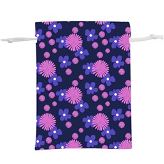 Pink And Blue Flowers  Lightweight Drawstring Pouch (xl) by bloomingvinedesign