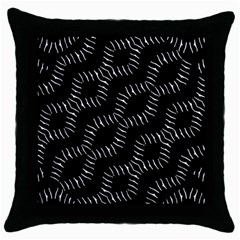 Black And White Geo Print Throw Pillow Case (black)