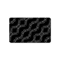 Black And White Geo Print Magnet (name Card) by dflcprintsclothing