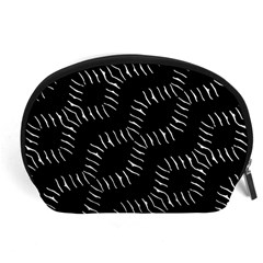 Black And White Geo Print Accessory Pouch (large) by dflcprintsclothing