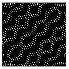 Black And White Geo Print Large Satin Scarf (square) by dflcprintsclothing