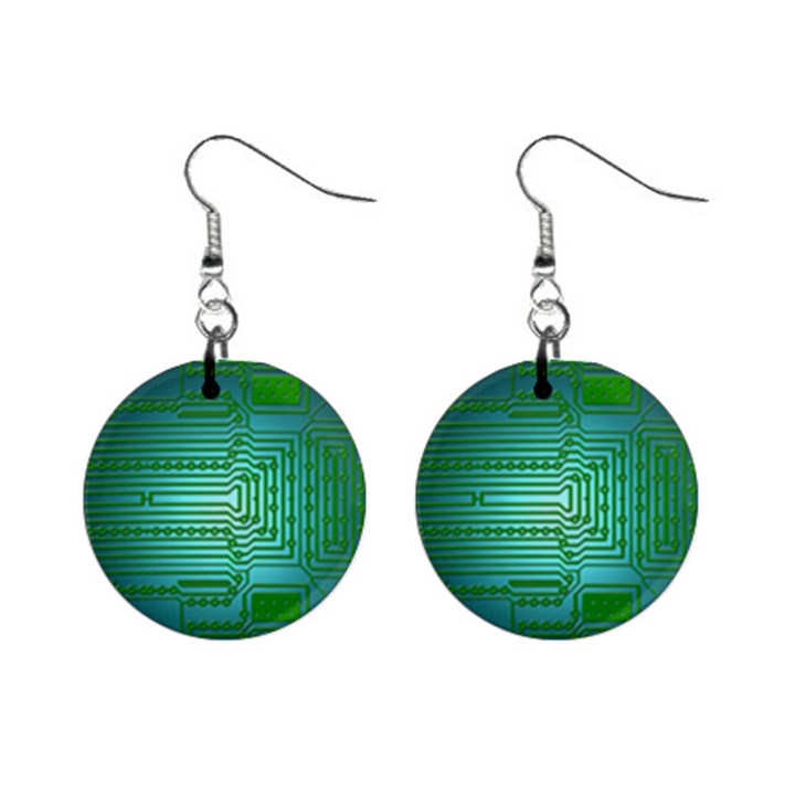 Cross Crossing Crosswalk Line Walk Mini Button Earrings