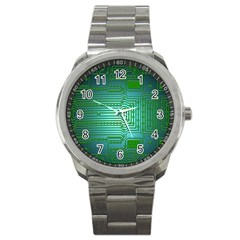 Cross Crossing Crosswalk Line Walk Sport Metal Watch