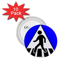 Cross Crossing Crosswalk Line Walk 1 75  Buttons (10 Pack)