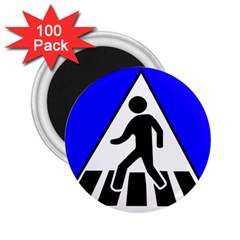 Cross Crossing Crosswalk Line Walk 2 25  Magnets (100 Pack)  by HermanTelo