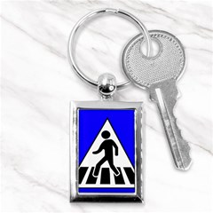 Cross Crossing Crosswalk Line Walk Key Chain (rectangle) by HermanTelo