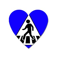 Cross Crossing Crosswalk Line Walk Heart Magnet by HermanTelo