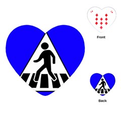 Cross Crossing Crosswalk Line Walk Playing Cards Single Design (Heart)