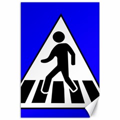 Cross Crossing Crosswalk Line Walk Canvas 12  X 18  by HermanTelo