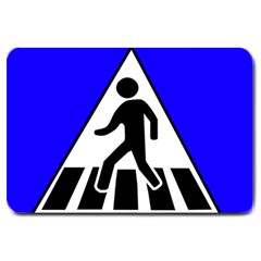 Cross Crossing Crosswalk Line Walk Large Doormat  by HermanTelo