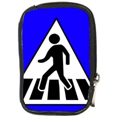 Cross Crossing Crosswalk Line Walk Compact Camera Leather Case by HermanTelo