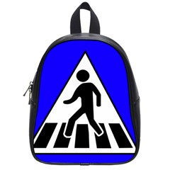 Cross Crossing Crosswalk Line Walk School Bag (Small)