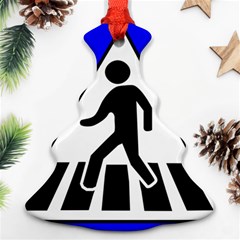 Cross Crossing Crosswalk Line Walk Ornament (christmas Tree)  by HermanTelo