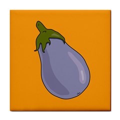 Eggplant Fresh Health Tile Coaster by Mariart